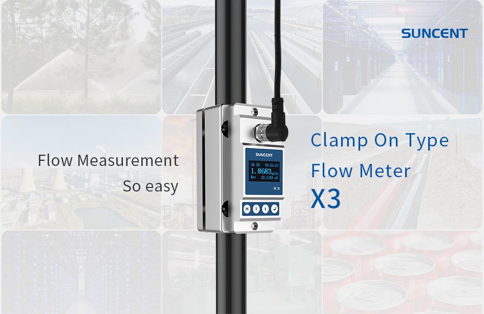 Clamp ultrasonic flowmeter for small pipe