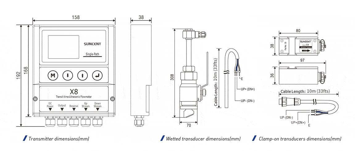 SUNCENT-X8 Insertion type ultrasonic flowmeter