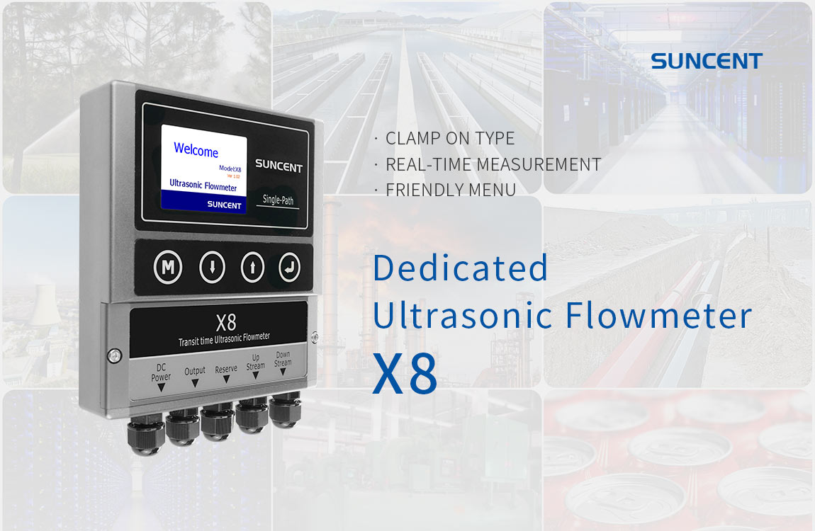 SUNCENT-X8 Insertion type ultrasonic flowmeter