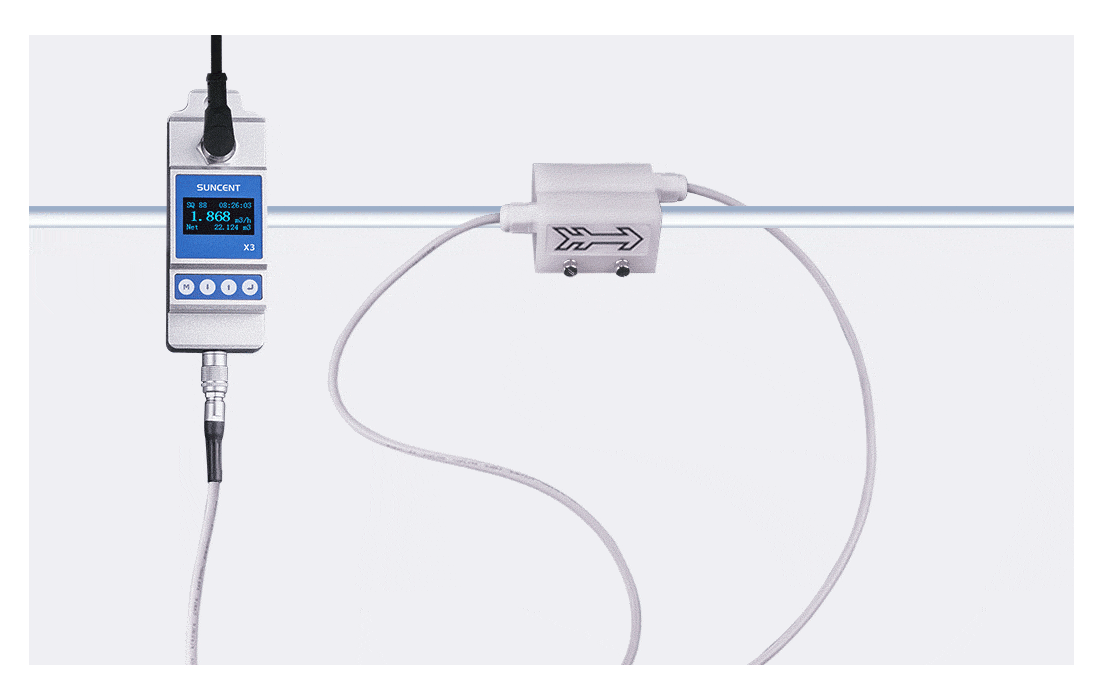 Rapid rise semiconductor clamp ultrasonic flowmeter