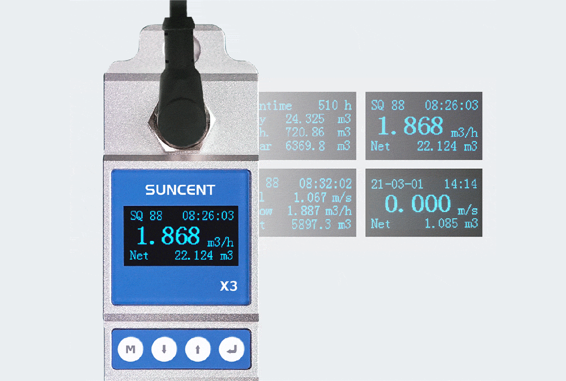 x3 Semiconductor clamp ultrasonic flowmeter